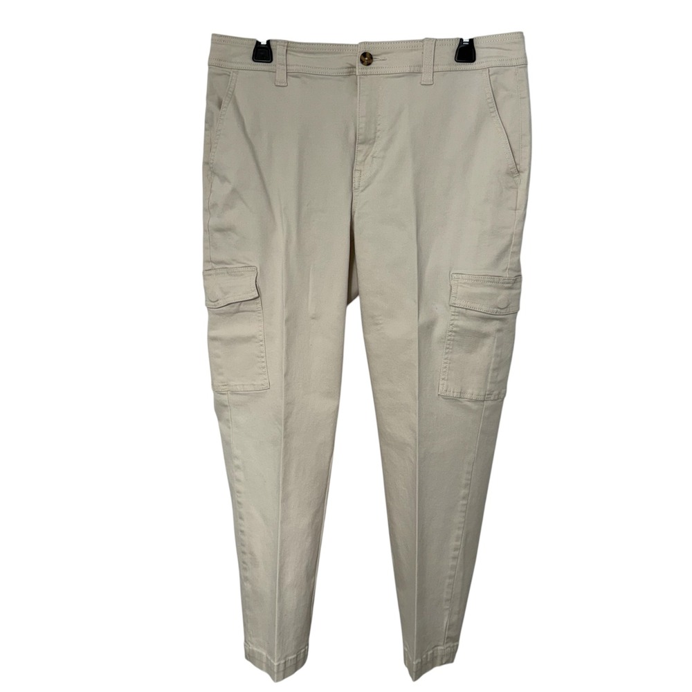 Wonderly Women's Cropped Slim-Fit Cargo Utility Trouser